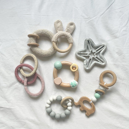 Baby toys, wooden, crochet & silicone