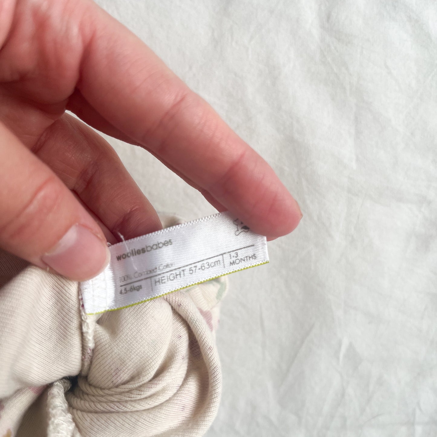 Woolies sleepsuit, 0-3m