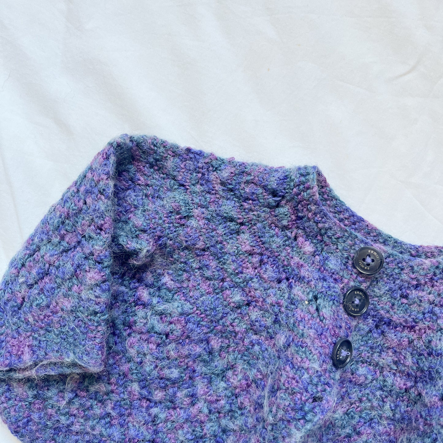 Hand knit jacket, aprox 0-3m