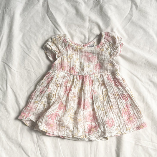 Floral dress, 6-12m