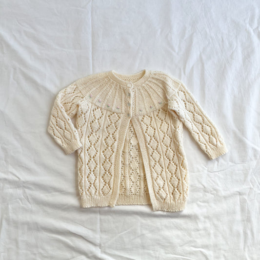 Hand knit cardi, aprox 6m