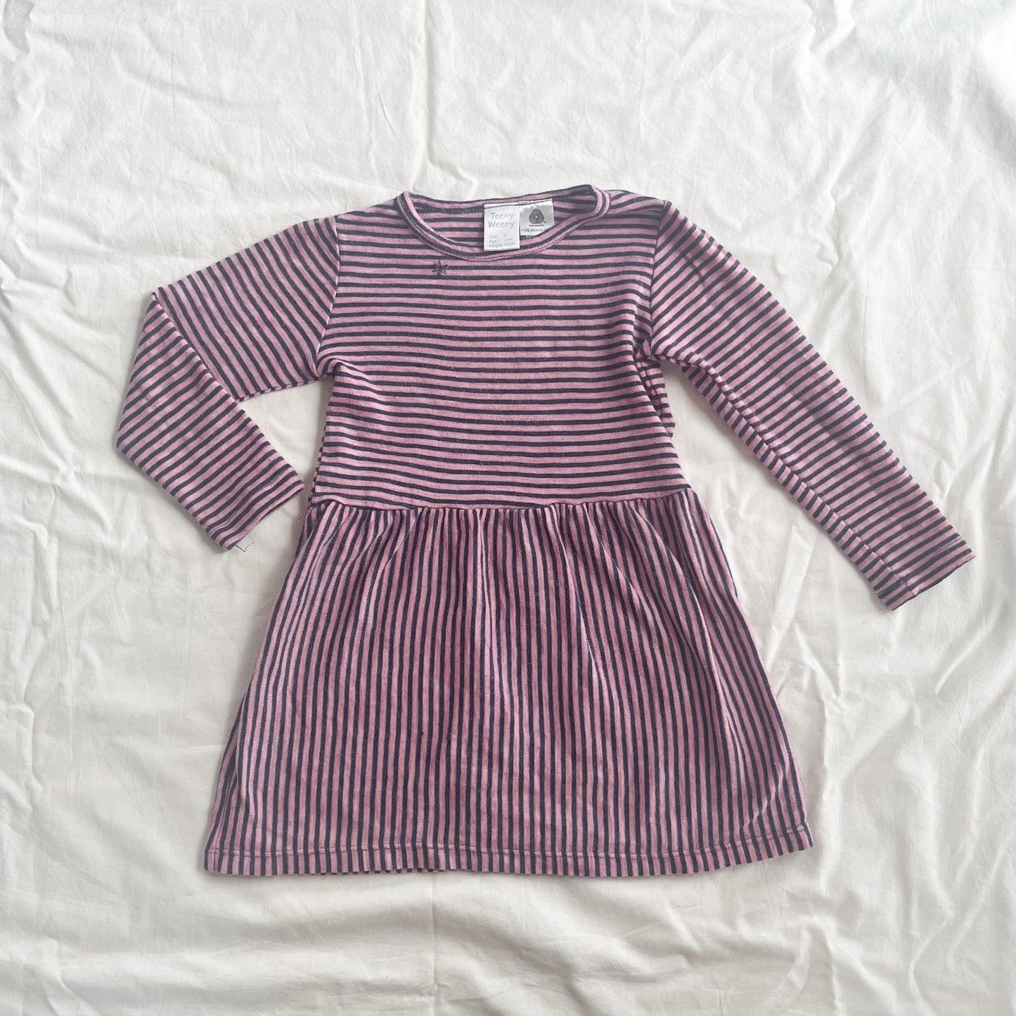 Teeny weeny merino dress, size 2