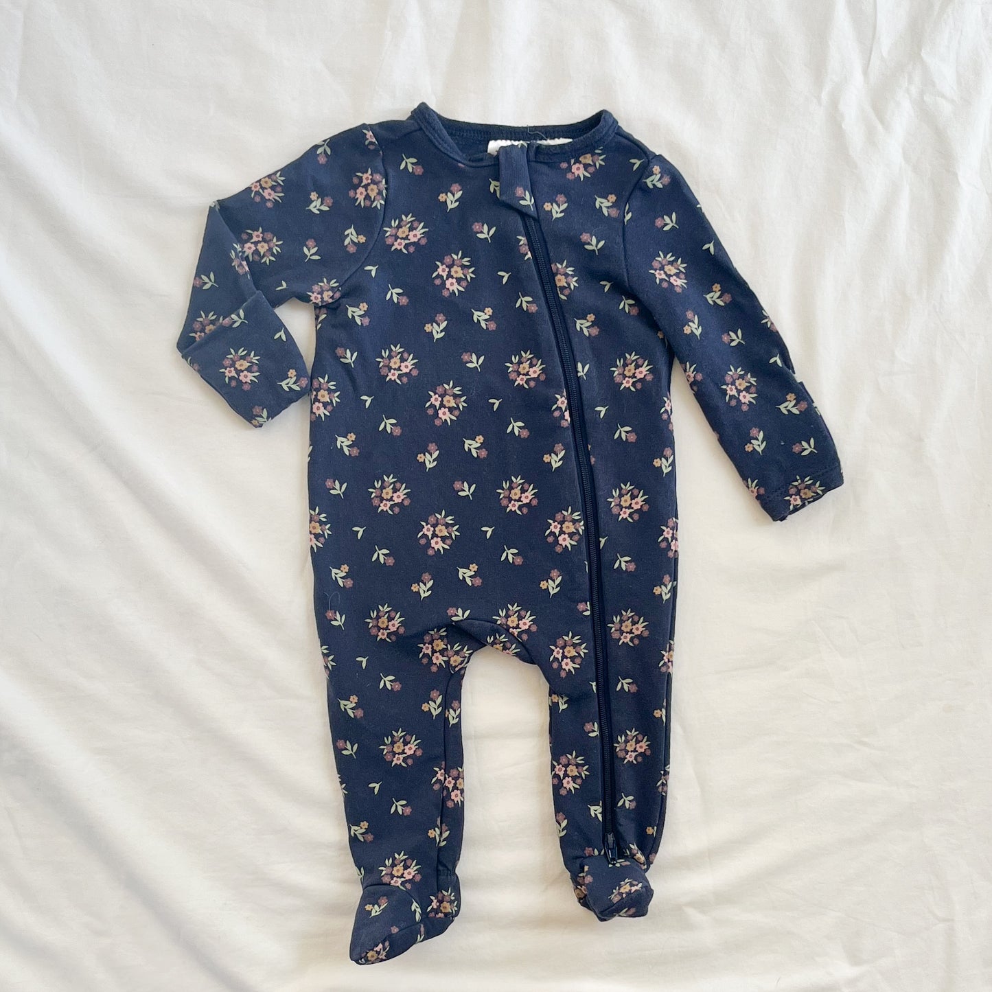 Teeny weeny fleece sleepsuit, NB