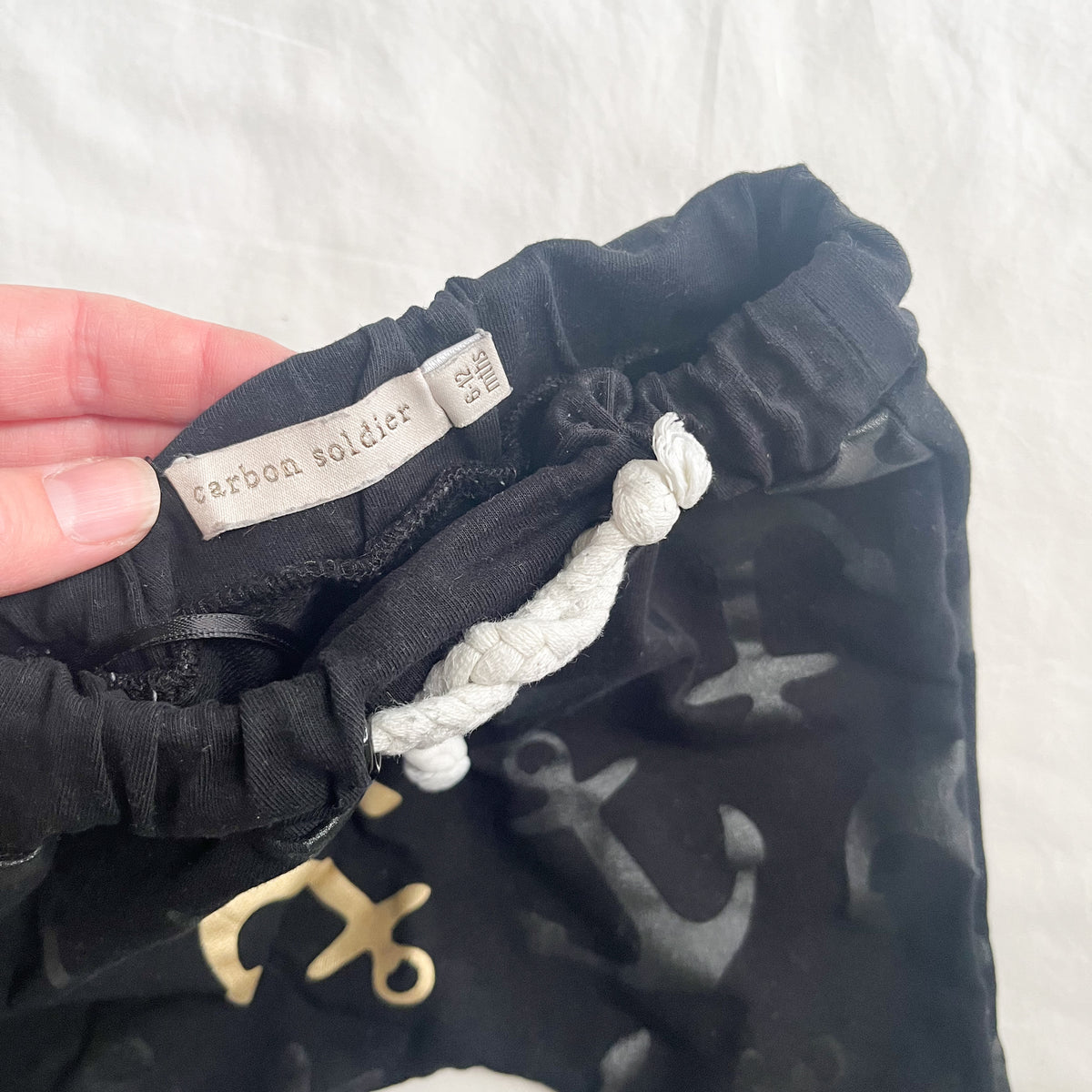 Carbon soldier pants, 6-12m