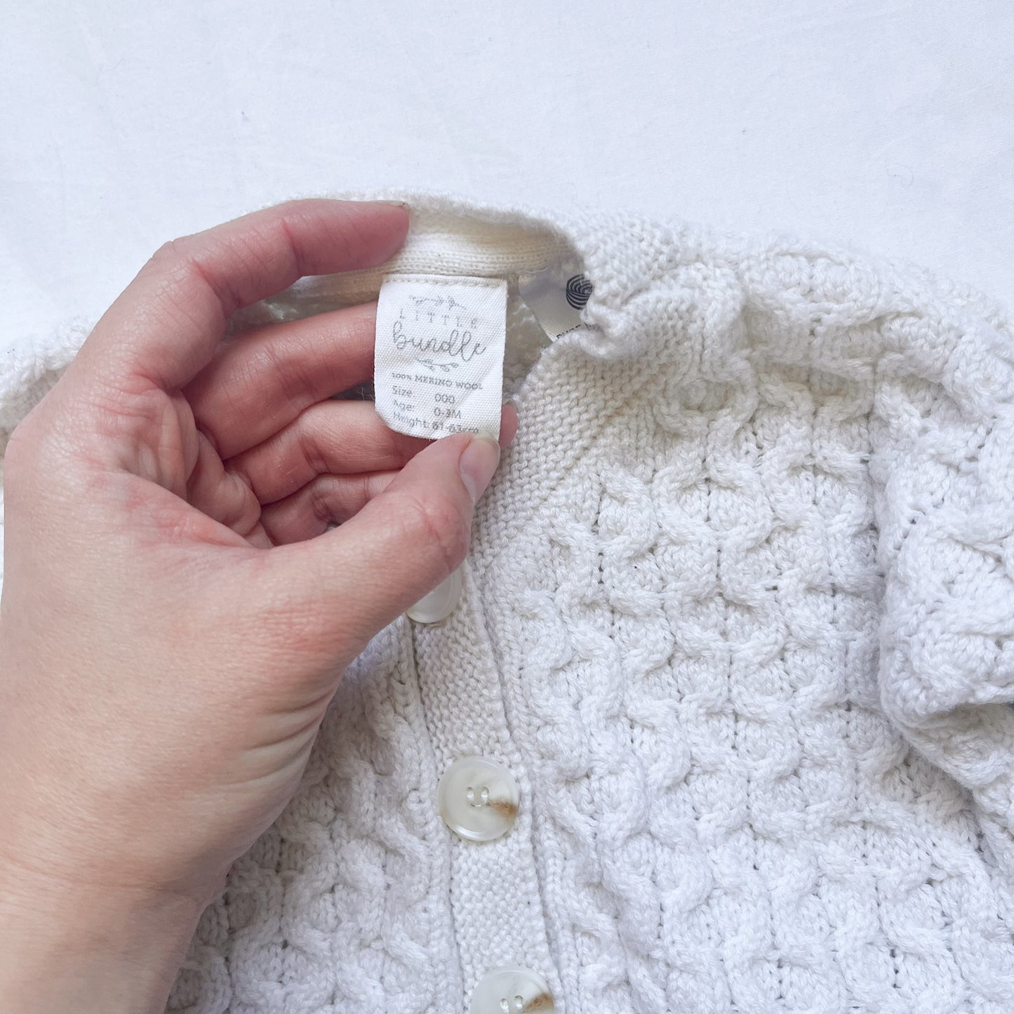 Little bundle merino cardi, 0-3m