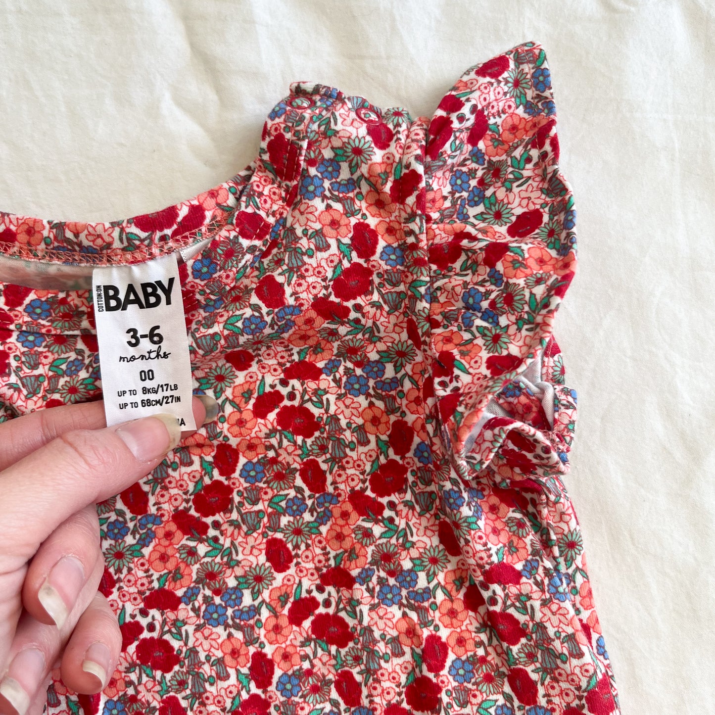 Cotton on bodysuit, 3-6m