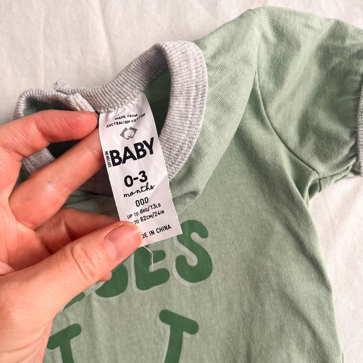Cotton on tee, 0-3m