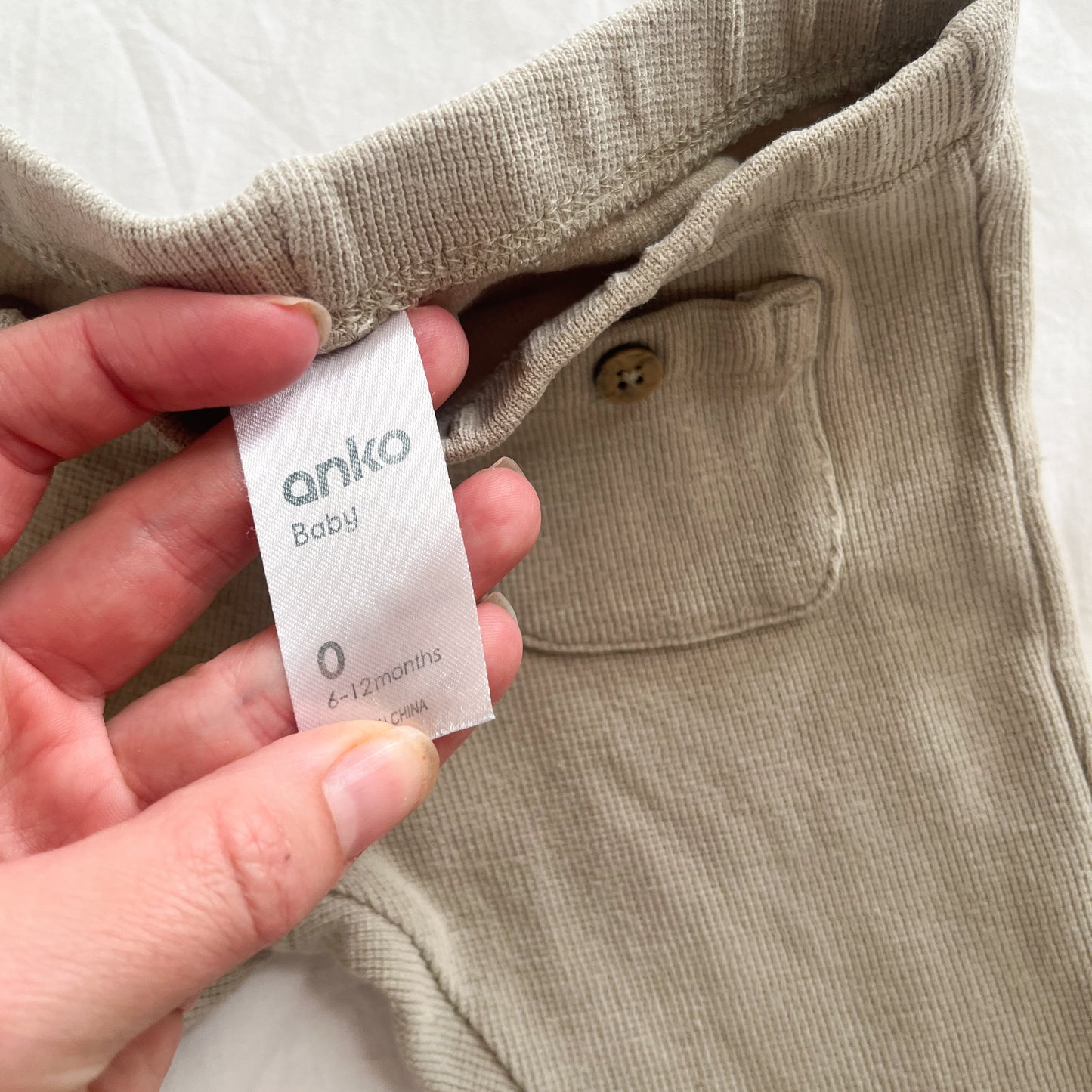 Soft green pant, 6-12m