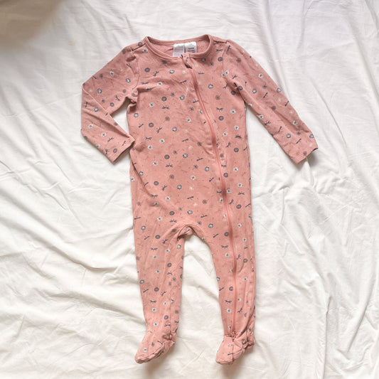 Teeny weeny fleece sleepsuit, size 2