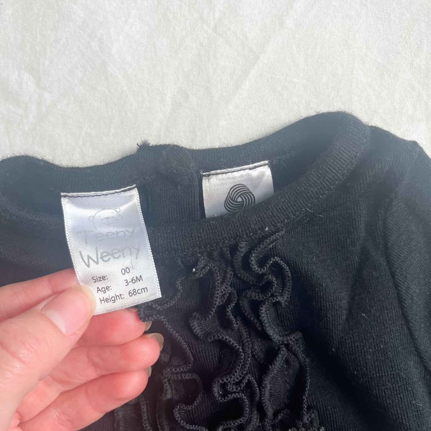 Teeny weeny merino dress, 3-6m