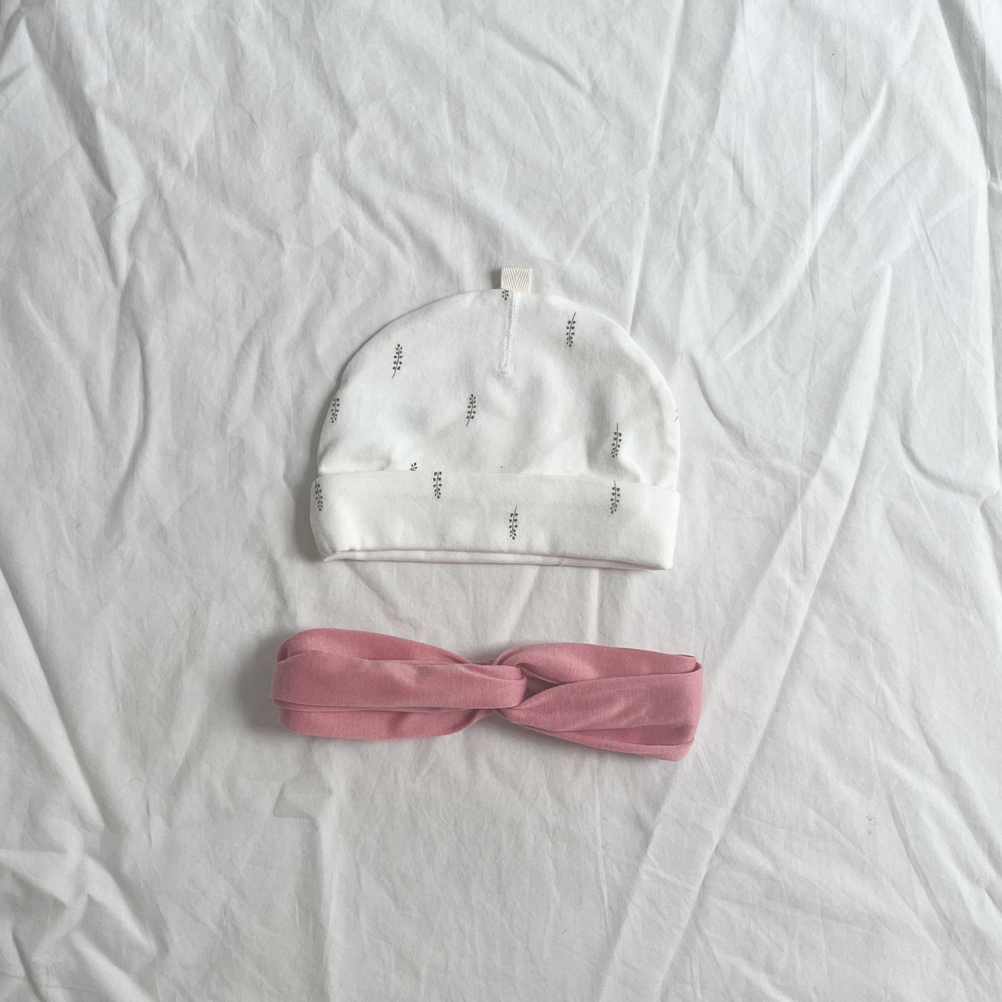 Baby hat & headband, Aprox 0-12m