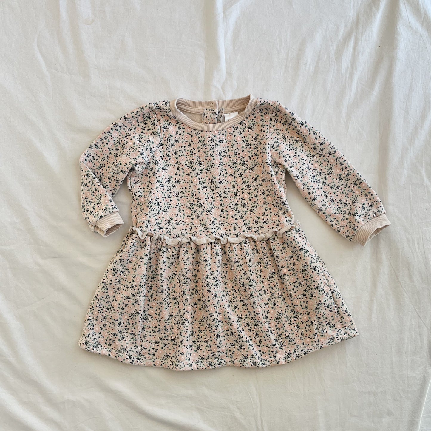 Teeny weeny fleece dress, size 2