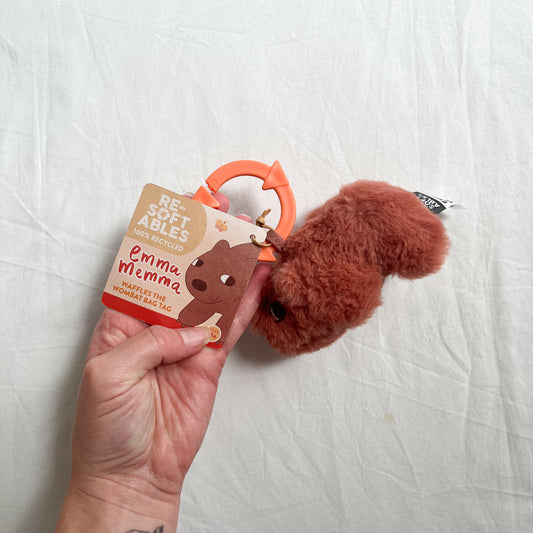 Emma Memma wombat bag tag