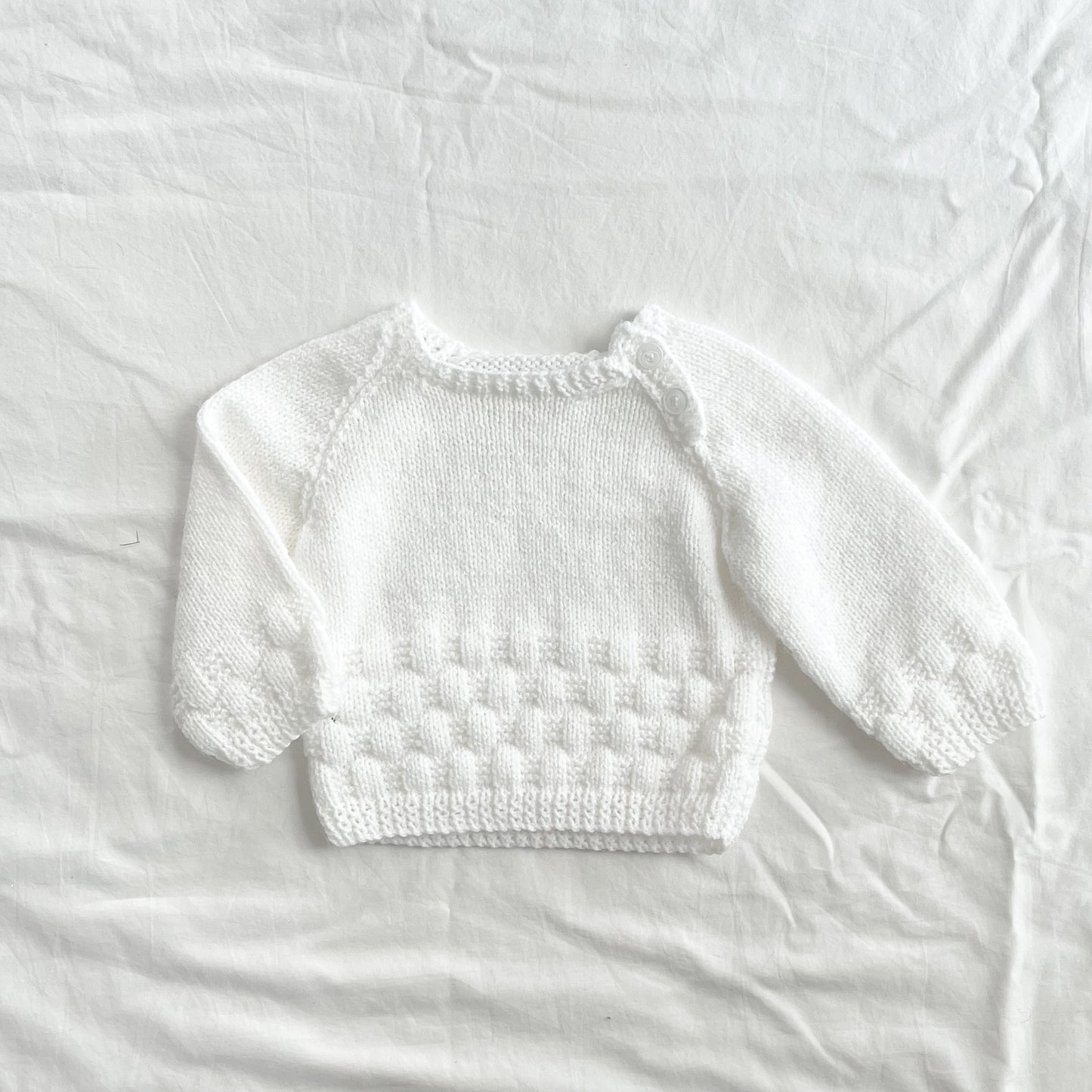 Hand knit jumper, aprox 0-3m