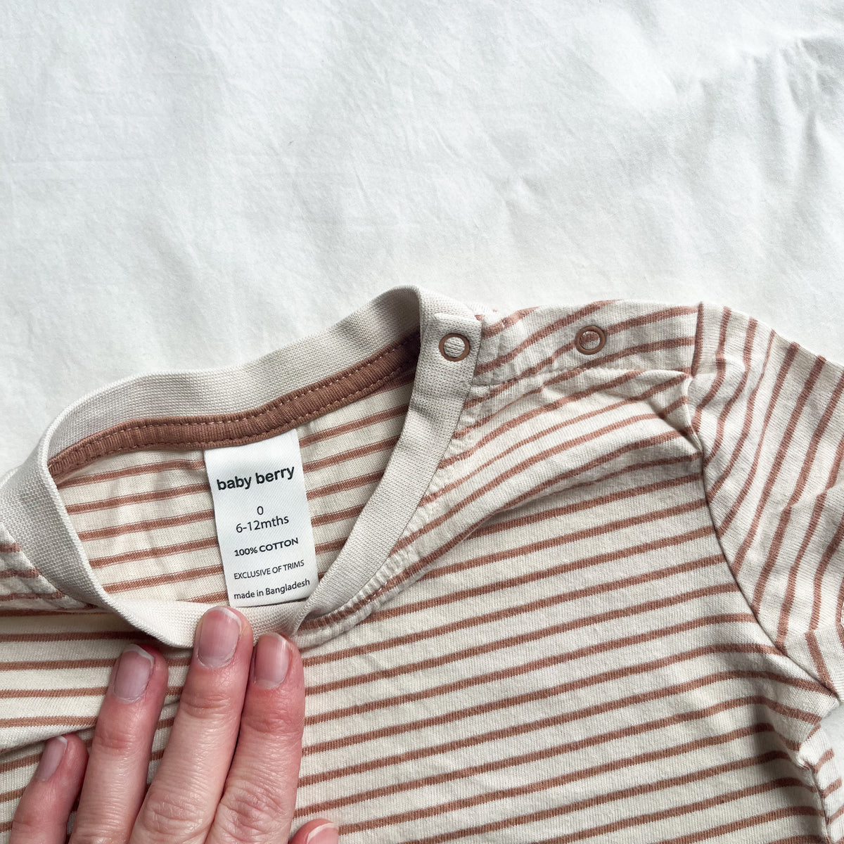 Baby berry stripe set, 6-12m