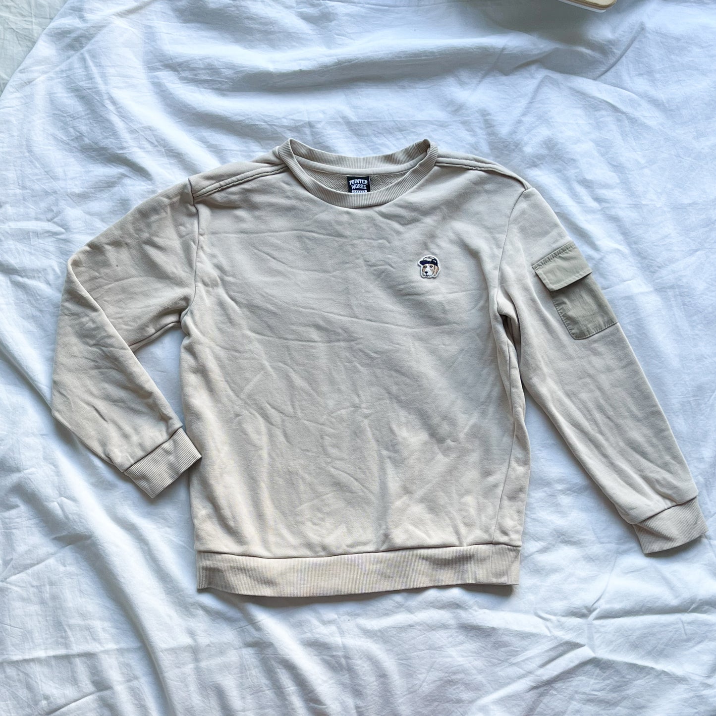 Pointer works sweater, size 7-8