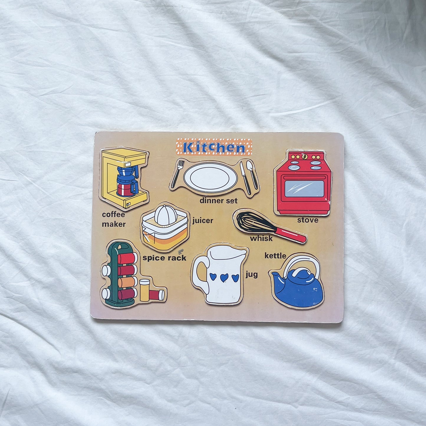 Wooden kitchen puzzle