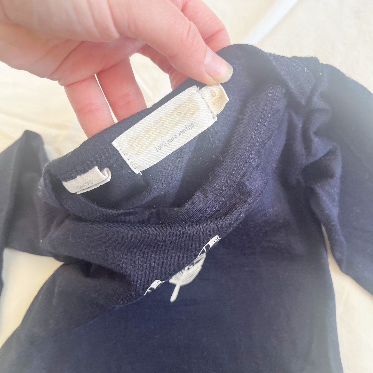 Mokopuna merino bodysuit, 6-12m