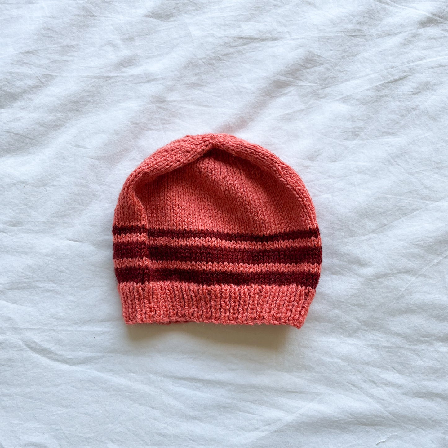 Hand knit beanie, approx size 1
