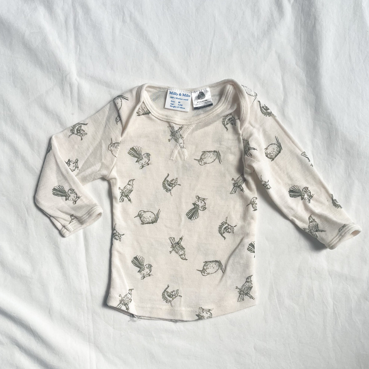 Milly & Milo merino top, 3-6m