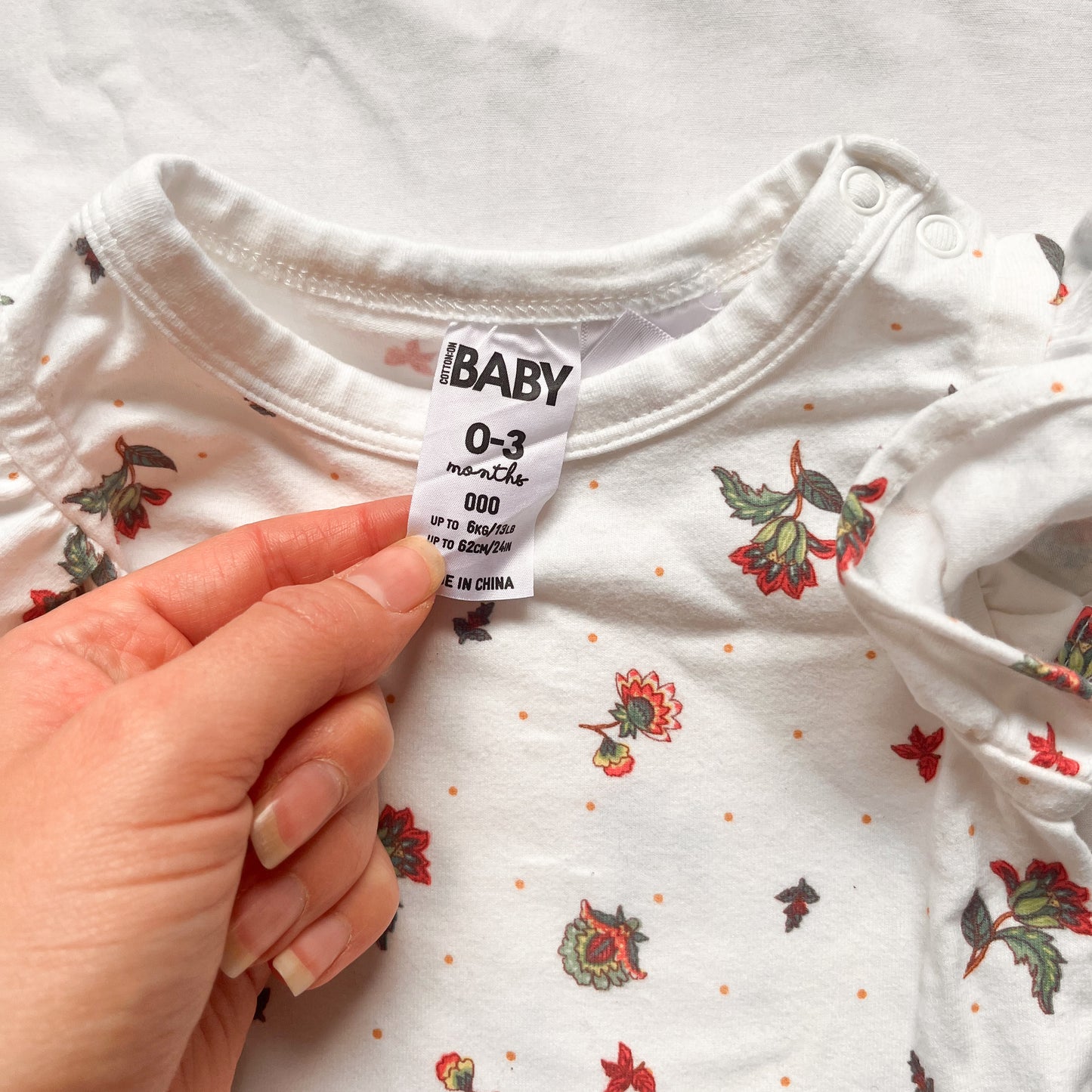 Cotton on baby bodysuit/dress, 0-3m