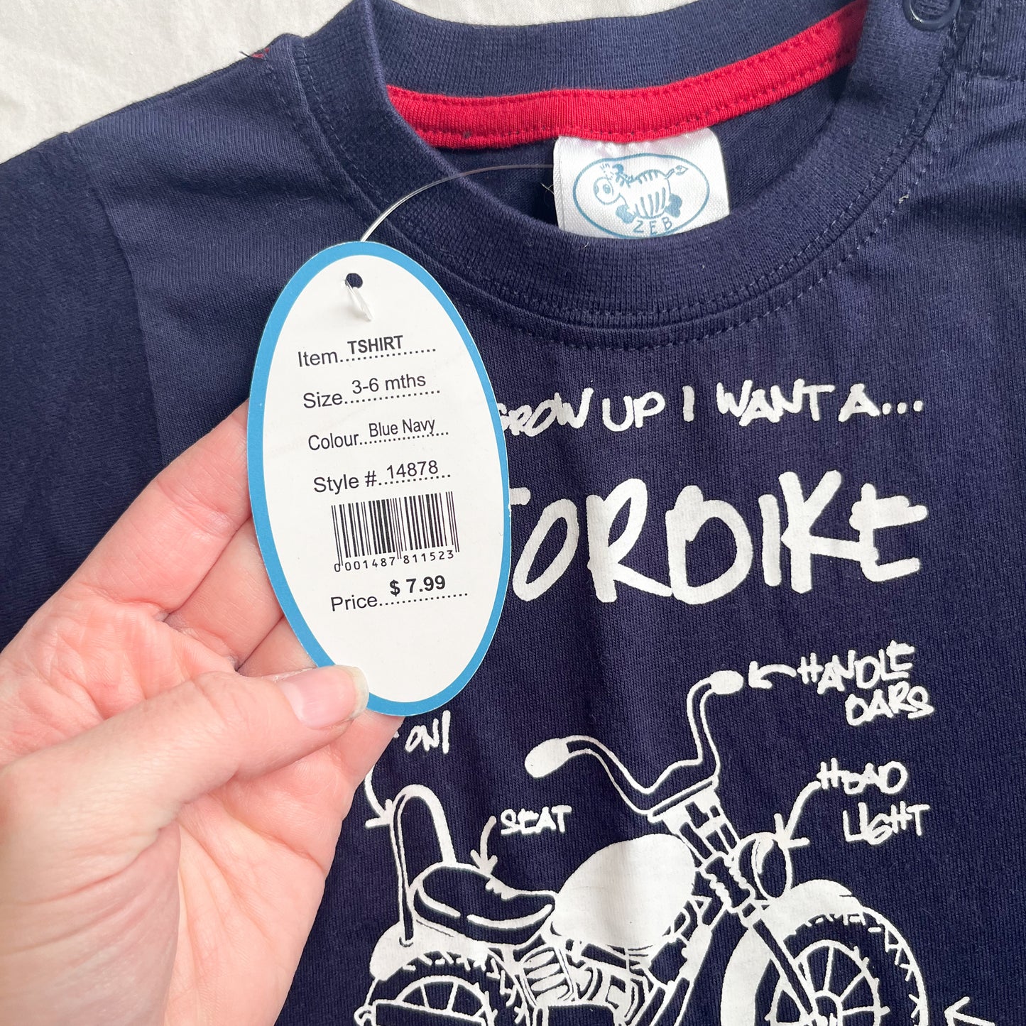Motorbike tee, 3-6m
