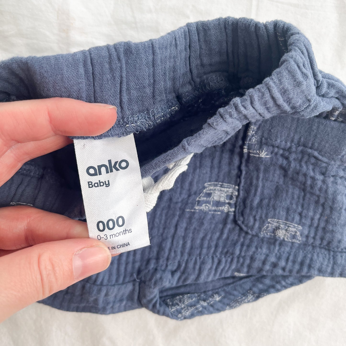 Navy short, 0-3m