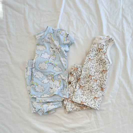 DAYCARE BUNDLE - x2 summer pj sets, size 1-2 (Jaime Kay&peter Alexander)