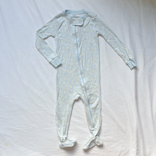 Blue daisy sleepsuit, size 12m