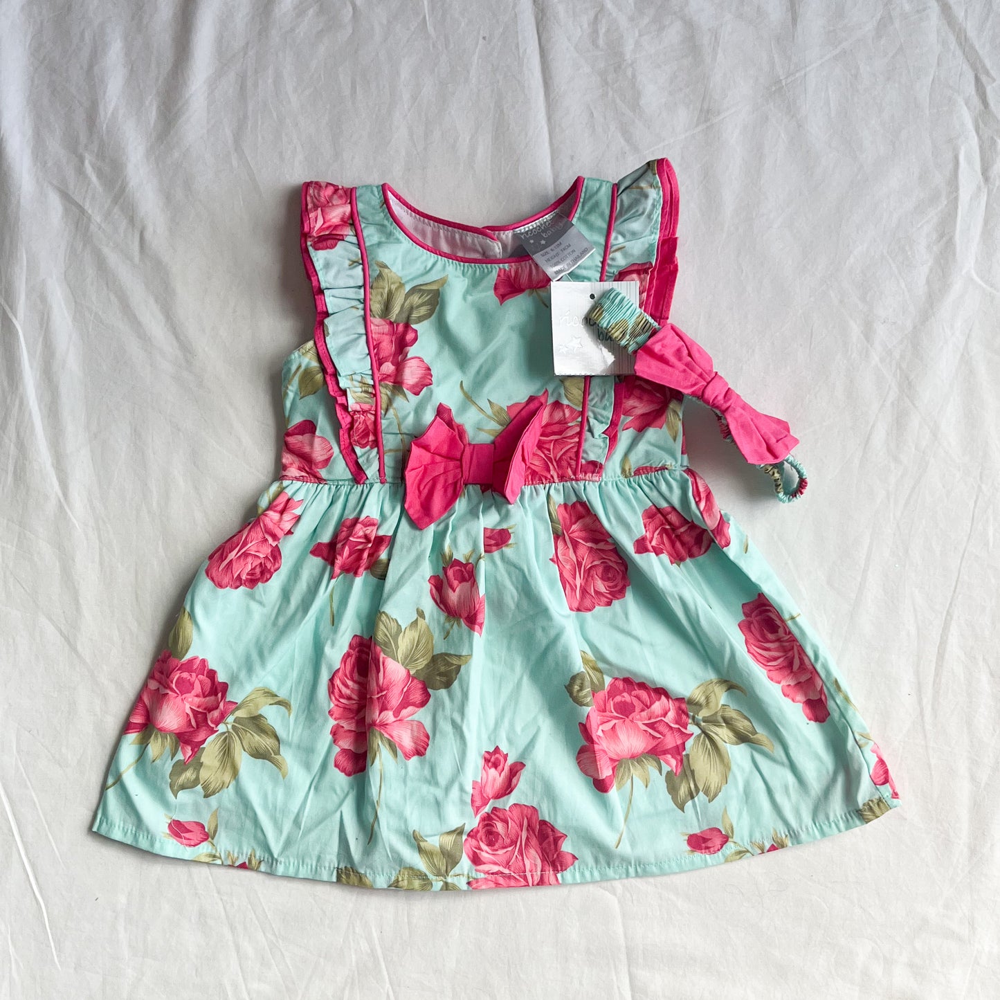 Ricochet dress + headband, 6-12m