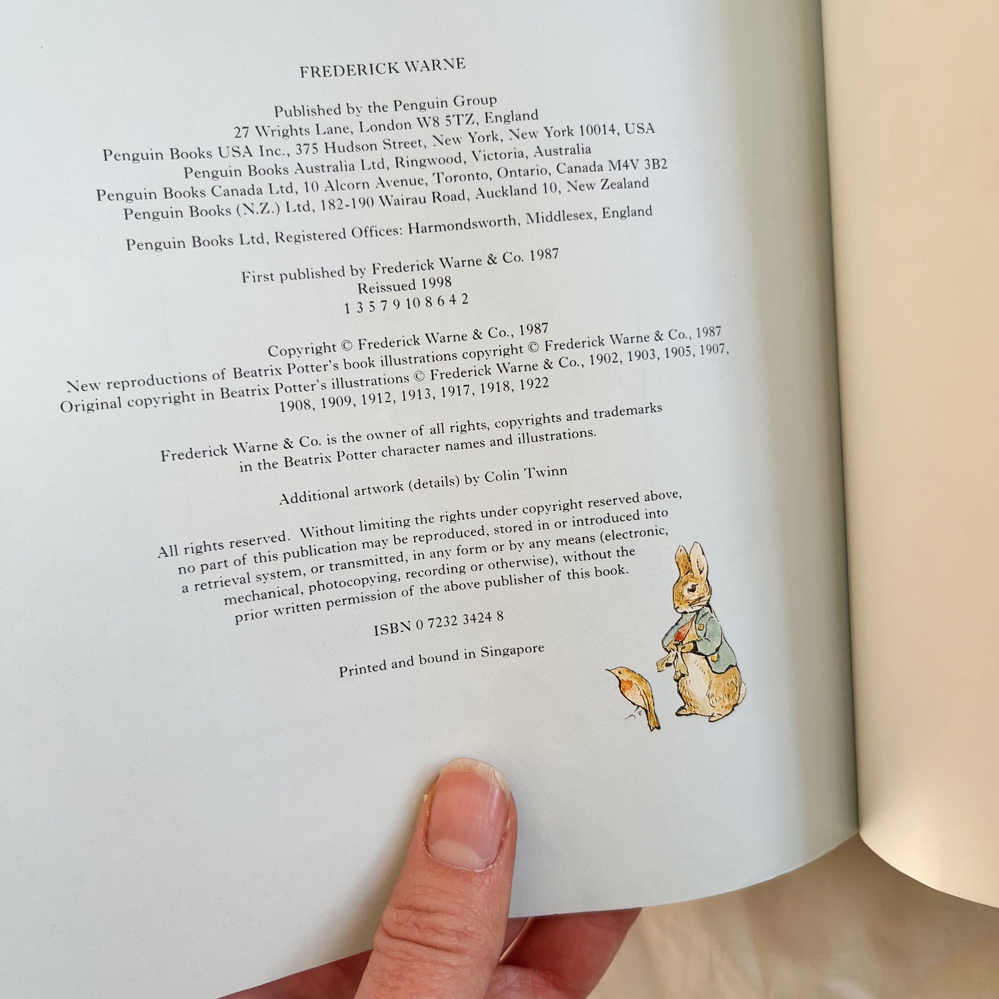 90s Peter rabbit book, small