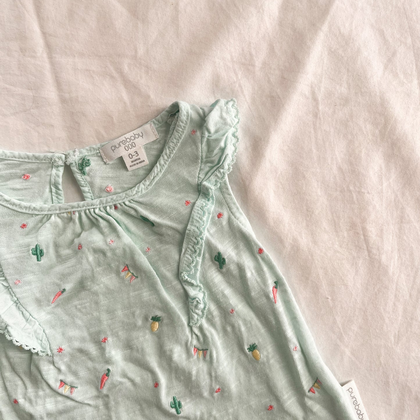 Pure baby romper, 0-3m