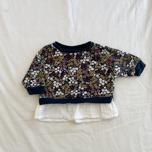 Teeny weeny fleece sweater, 0-3m