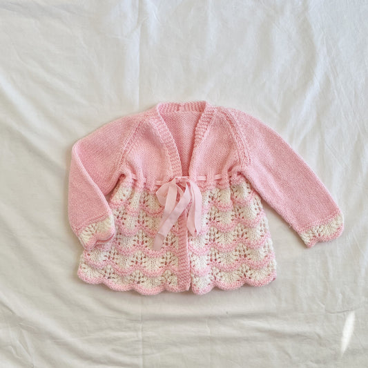 Hand knit jacket, aprox 3-6m
