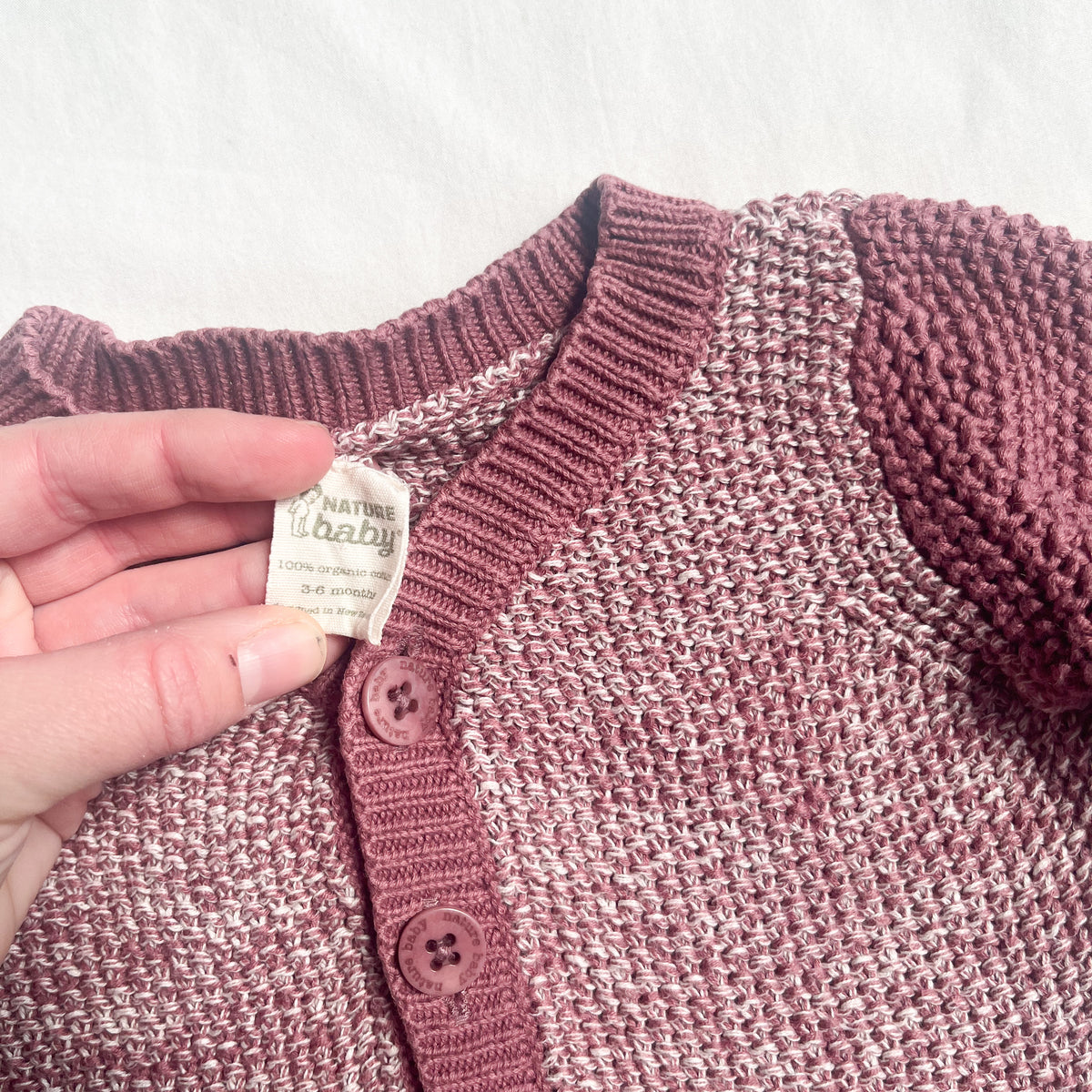 Nature baby cardi, 3-6m