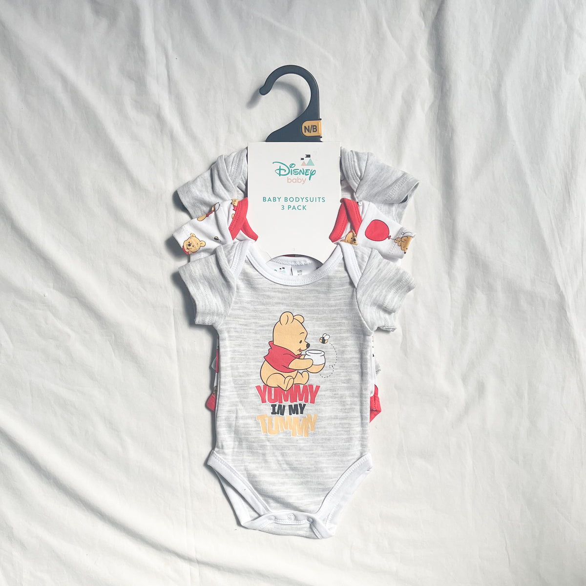 Pooh bear bodysuits, NB