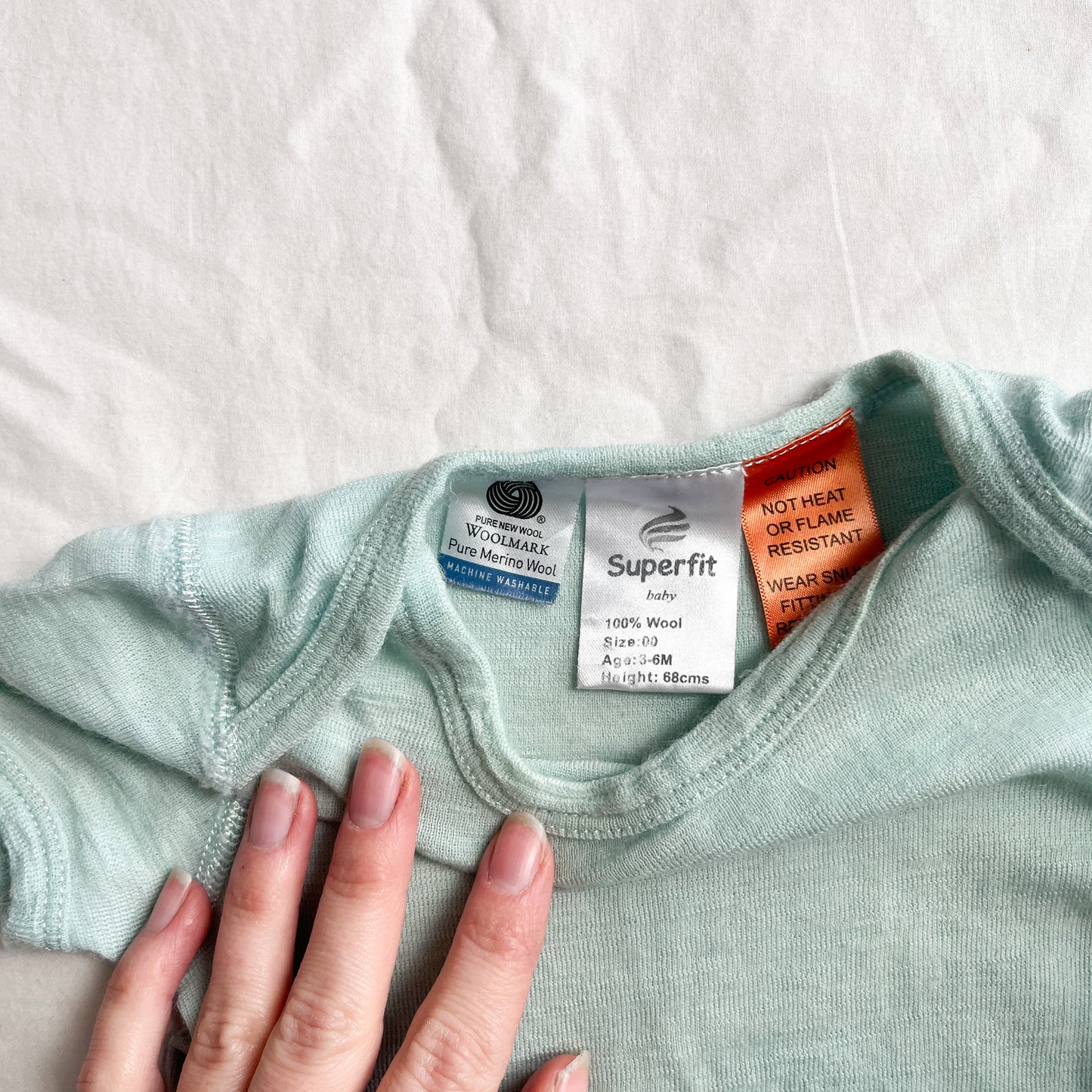 Superfit merino bodysuit, 3-6m