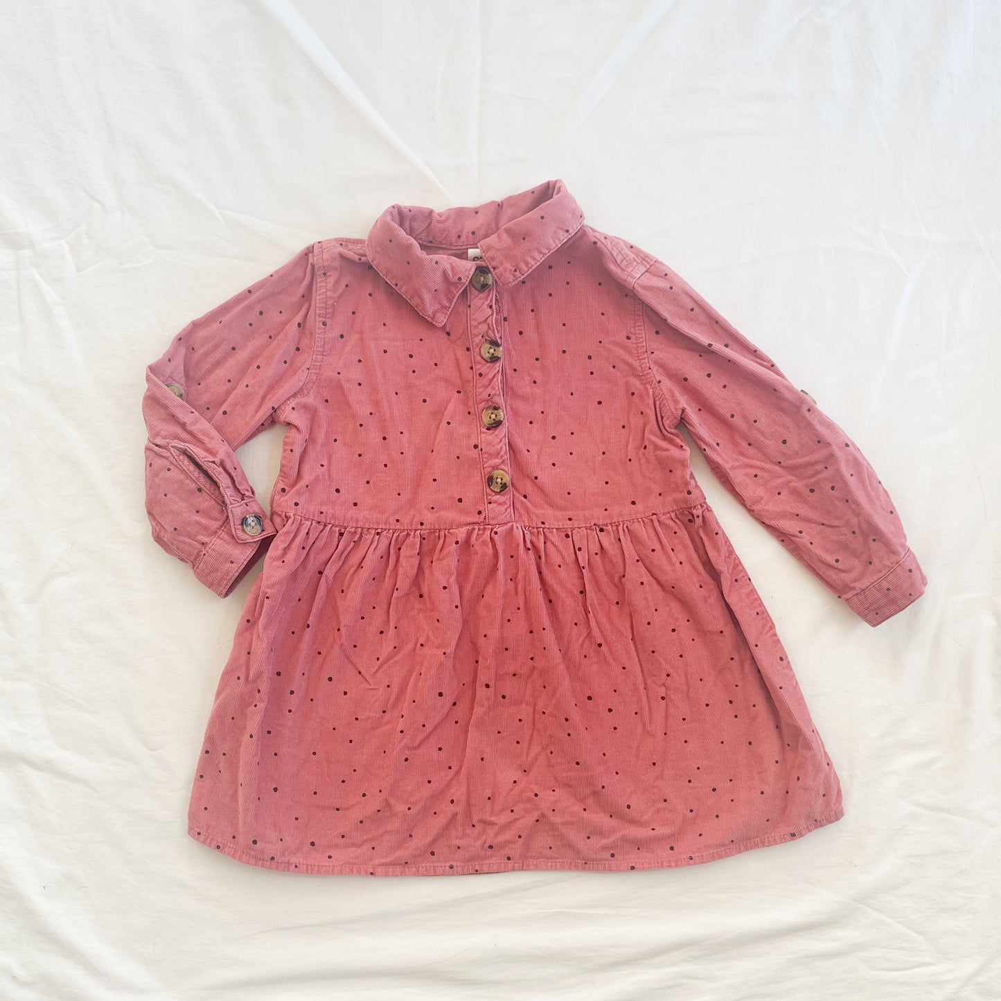 Spotty pink dress, size 2