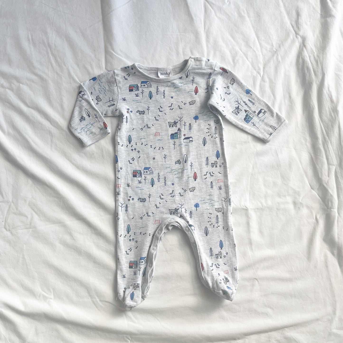 Milky sleepsuit, 0-3m