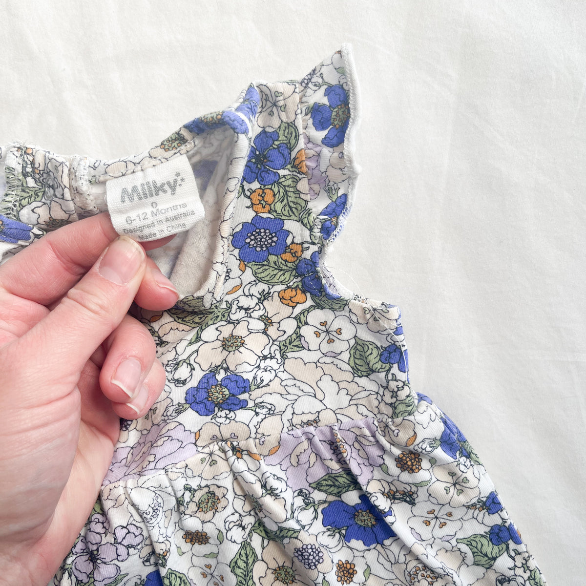 Milky dress/bodysuit, 6-12m