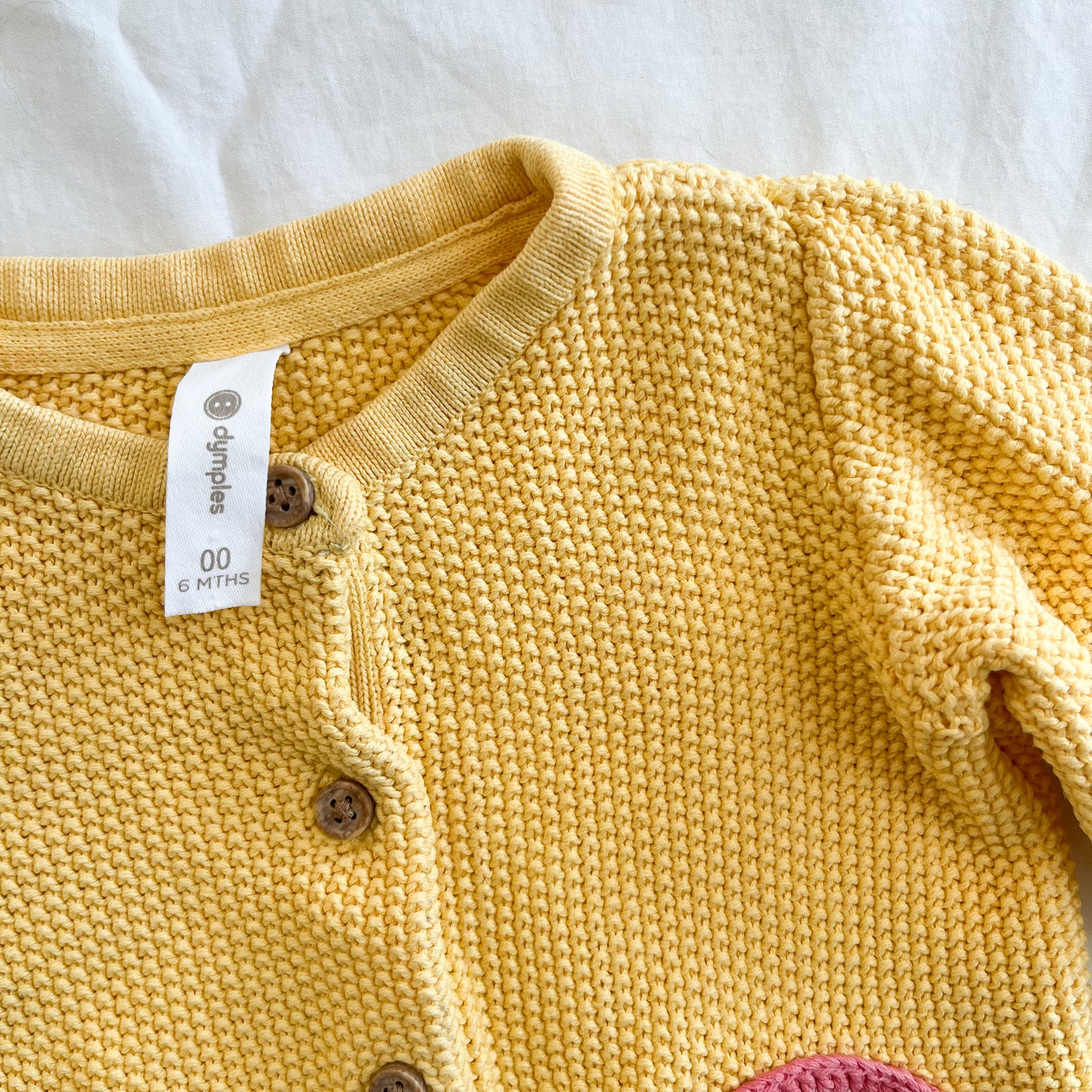 Dymples yellow cardi, 3-6m