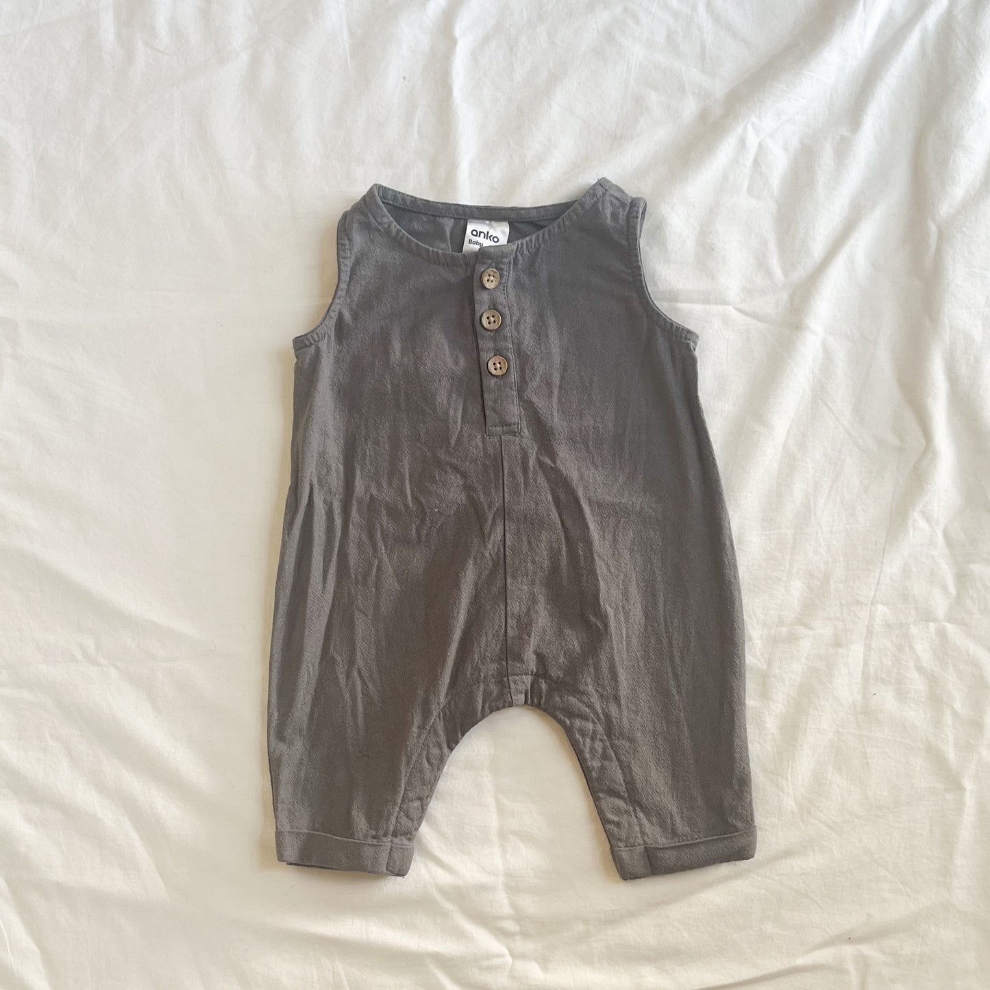 Grey romper, NB