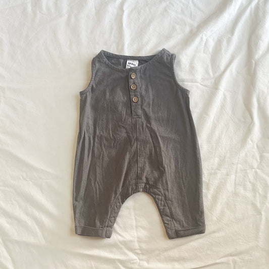 Grey romper, NB