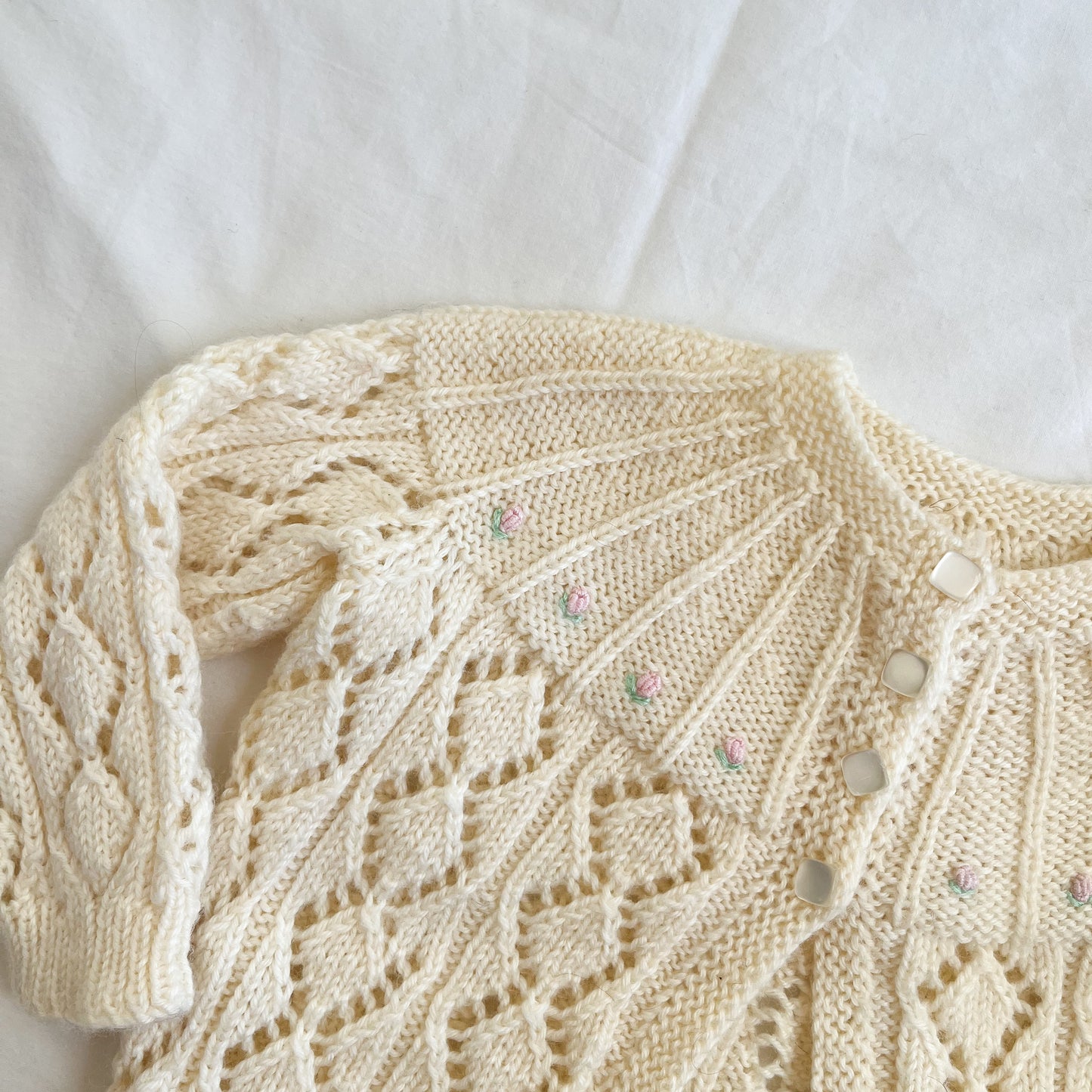 Hand knit cardi, aprox 6m